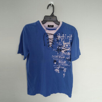 杰尼斯頓（Jenny Stone） 短袖 男士T恤 抽繩藍色 