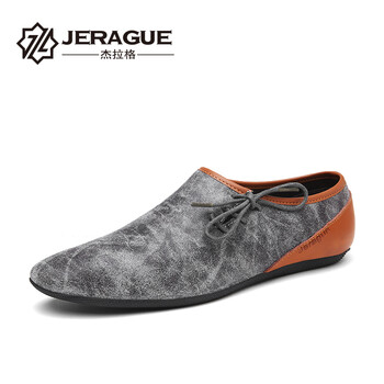 杰拉格（Jerague）男士灰色-標(biāo)準(zhǔn)皮鞋碼 40