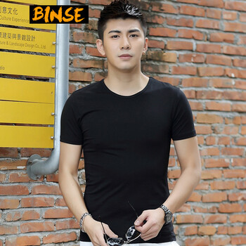 賓色（BINSE） 短袖 男士T恤 黑色 