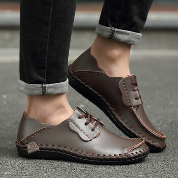 百狄（BYETIVE）男士暗棕沒(méi)孔 38