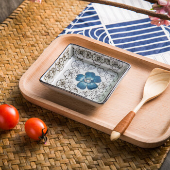 日式陶瓷4方碟