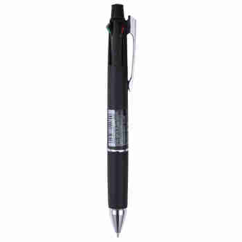 三菱MITSUBISHI UNI 复合笔(4色圆珠笔+自动铅笔)按动中性笔水笔多色多功能笔 黑色  日本进口办公用品文具