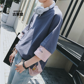 古萊登（GODLIKE） 短袖 男士T恤 紫羅蘭 S，XL，L，XXXL，M，XXL