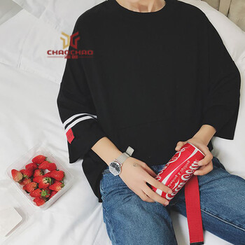 C2潮朝（C2 CHAO CHAO） 長(zhǎng)袖 男士T恤 黑色255-705- XL，L，M，XXL
