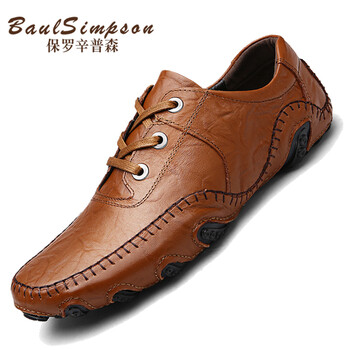 保羅辛普森（BaulSimpsan）男士紅棕系帶 44，38，39，40，41，42，43