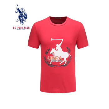 U.S.POLO ASSN. 短袖 男士T恤 紅色 M