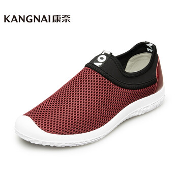 康奈（kangnai）男士紅色/黑色 44