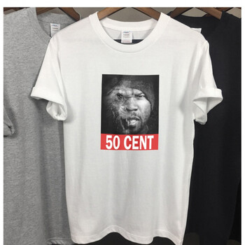 曼迪尚（MANDISHANG） 短袖 男士T恤 50美分白色款 S，XL，L，M