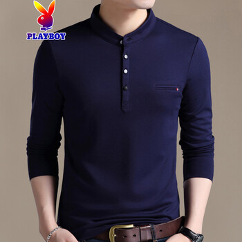 花花公子（PLAYBOY） 長(zhǎng)袖 男士T恤 【701上青】 S，XL，L，XXL，M，XXXL