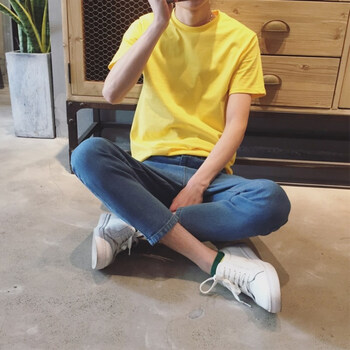 CAOSNLEE 短袖 男士T恤 黃色 S，XL，L，XXXL，XXL，M