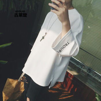 古萊登（GODLIKE） 七分袖 男士T恤 白色 M