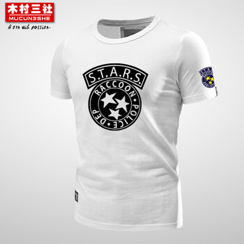 木村三社（MuCunSanShe） 短袖 男士T恤 白色/03大STARS 