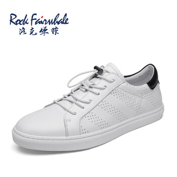 洛克華菲（Rock Fairwhale）男士B款 沖孔白色 
