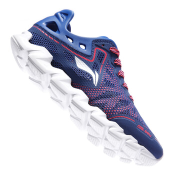 李寧（LI-NING）跑步鞋-3曙光藍(lán)/熒光焰紅/白 39