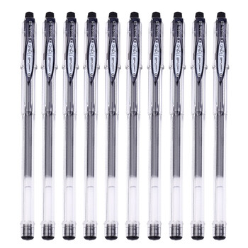 日本三菱（Uni）可擦中性笔UM-101ER学生办公用 黑色0.5mm10支装原装进口