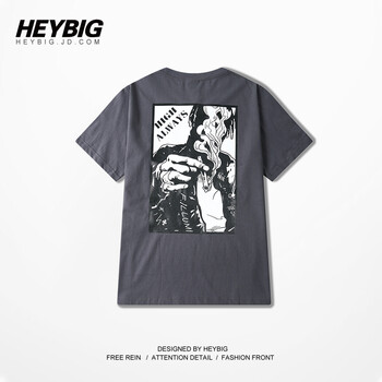 HEYBIG 短袖 男士T恤 深灰色 L