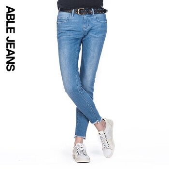 ABLE JEANS 中腰 鉛筆褲/小腳褲 女 長褲 牛仔褲