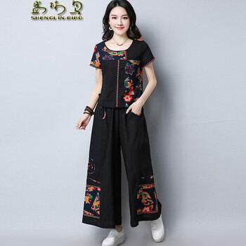 盛林鳥 刺繡 短袖 T恤 女 圓領(lǐng)