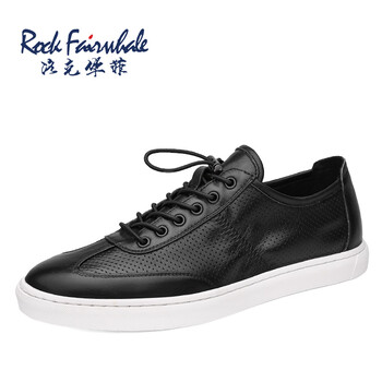 洛克華菲（Rock Fairwhale）男士沖孔 黑色 