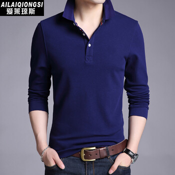 愛(ài)萊瓊斯（AILAIQIONGSI） 長(cháng)袖 男士T恤 上青（常規款） 