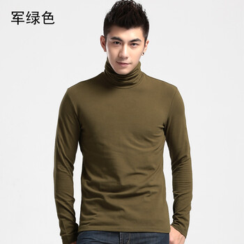 白描（whitedraw） 長(zhǎng)袖 男士T恤 軍綠色 