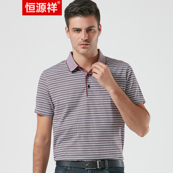 恒源祥 短袖 男士T恤 847紫紅 S，XL，L，M，XXXL，加大，XXL