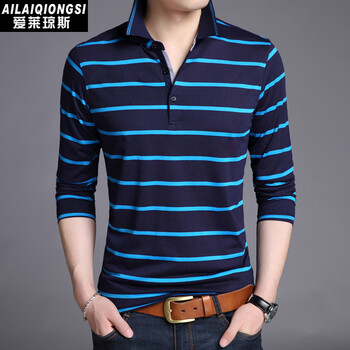 愛(ài)萊瓊斯（AILAIQIONGSI） 長(cháng)袖 男士T恤 湖藍 XL，L，加大，XXXL，XXL，M