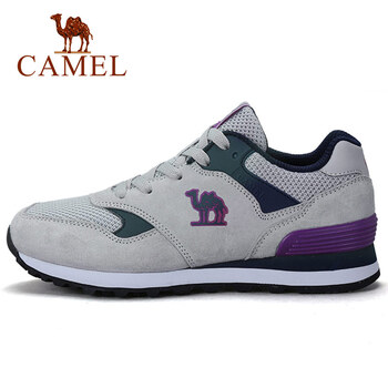 駱駝（CAMEL）跑步鞋淺灰/深藍(lán)   女款A(yù)73397654 38
