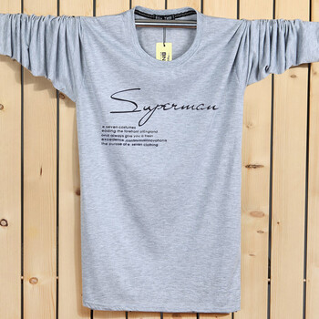 賓宇兄弟（BINYUXD） 長袖 男士T恤 灰色 S，XL，L，加大，XXL，M，XXXL