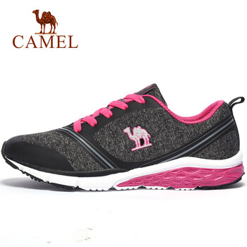 駱駝（CAMEL）跑步鞋黑/梅紅 36