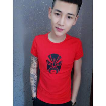 C2潮潮（C2CHAOCHAO） 短袖 男士T恤 紅色 