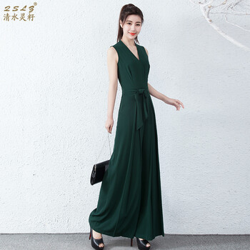 清水靈籽（QSLZ） 高腰 連衣褲 女 長(zhǎng)褲 休閑褲