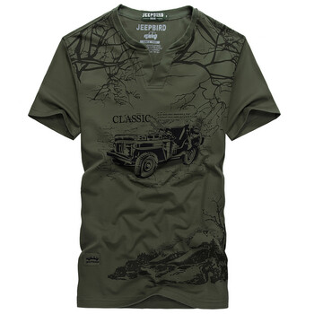 吉普鳥（Jeepbird） 短袖 男士T恤 軍綠 XL，L，XXL，M，XXXL