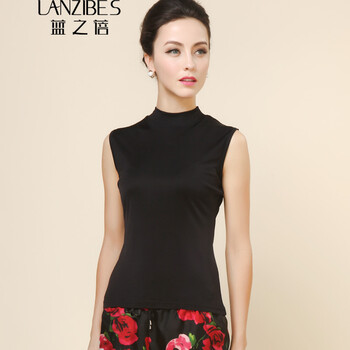 藍(lán)之蓓（LANZIBES）  短袖 T恤 女 半高領(lǐng)