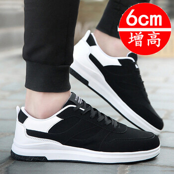 MYSOLOALL男士8305黑白色（加增高墊） 39