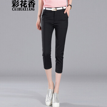 彩花香（CAI HUA XIANG） 中腰 鉛筆褲/小腳褲 女 七分褲 休閑褲