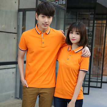 知依 短袖 男士T恤 桔色 XXXL