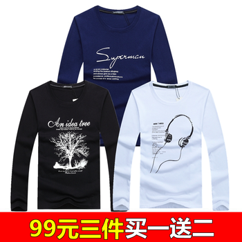 賓宇兄弟 長袖 男士T恤 套餐F:SP藍(lán)+樹黑+耳機(jī)白 S，XL，L，加大，M，XXL，XXXL