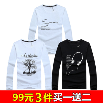 賓宇兄弟 長(zhǎng)袖 男士T恤 套餐C:SP白+樹白+耳機(jī)黑 加大