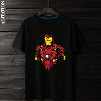 agitation 短袖 男士T恤 鋼鐵俠黑色 S，XL，L，XXL，XXXL，M