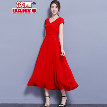 淡雨（DANYU） 純色  連衣裙
