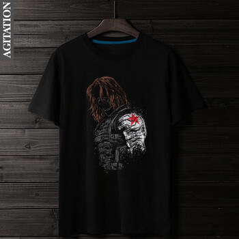 agitation 短袖 男士T恤 冬日戰(zhàn)士黑色 S，XL，L，XXXL，M，XXL