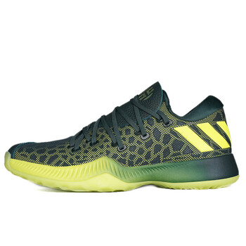 阿迪達(dá)斯（Adidas）籃球鞋簡版黃綠色CG4197 40.5