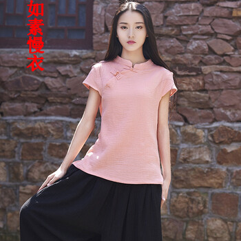 立領(lǐng)盤扣民族風女裝