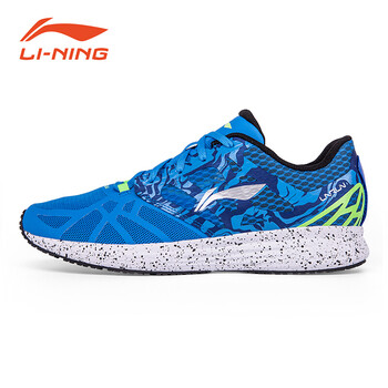 李寧（LI-NING）跑步鞋新活力藍(lán)/新基礎(chǔ)黑-5 
