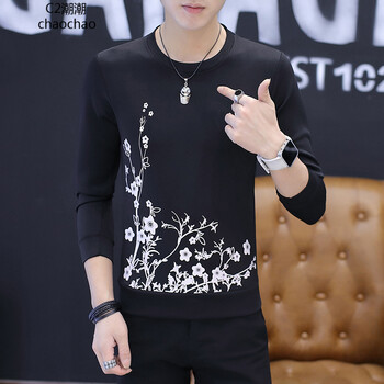 C2潮潮（chaochao） 長袖 男士T恤 黑色 XL，L，XXXL，XXL，M