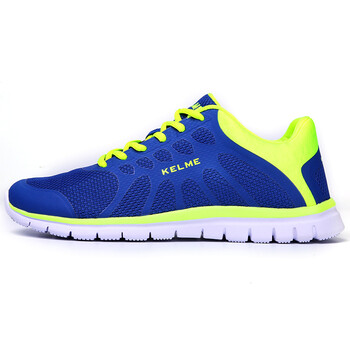 卡爾美（KELME）跑步鞋彩藍(lán)/熒光綠 39