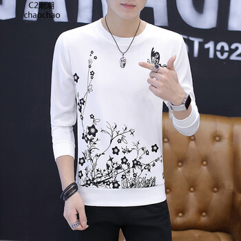 C2潮潮（chaochao） 長袖 男士T恤 白色 XL，L，M，XXXL，XXL