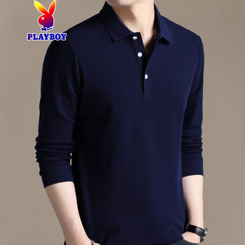 花花公子（PLAYBOY） 長(zhǎng)袖 男士T恤 【28166上青】 S，XL，L，M，XXL，XXXL