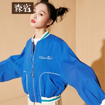 森宿 立領(lǐng) 長(zhǎng)袖 女 短外套 